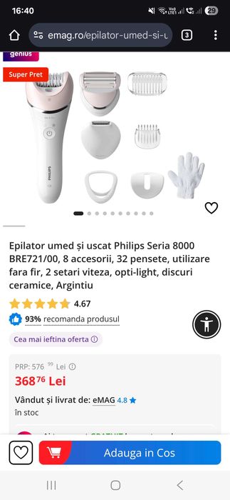 Epilator Phillips Santinelle