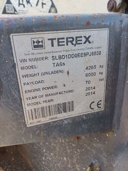 Dumper terex 6 tone bena rotativa