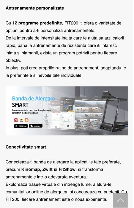 Banda alergat GO4FIT FIT200 3.5 cp