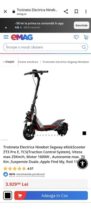 Trotineta Segway zt3 pro de vânzare