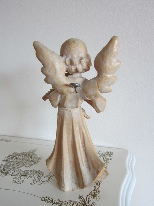 cadou deosebit rar Guardian Angel Inger pazitor lemn 1960