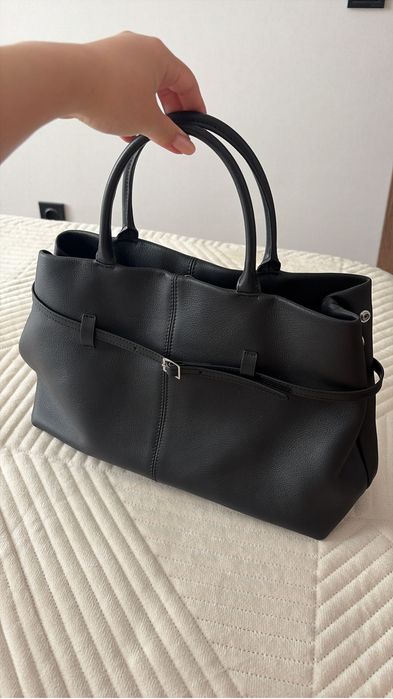 Сумка кожаная (черная)