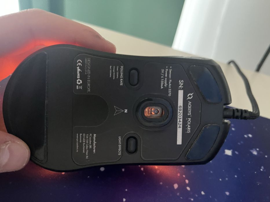 Mouse gaming Aquiris Polaris 16000 dpi RGB