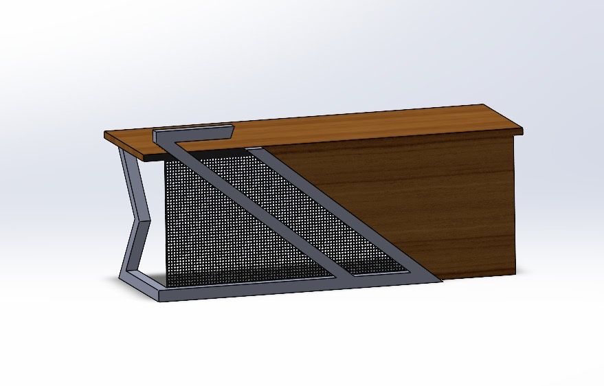 Birou picioare metalice 2000x750