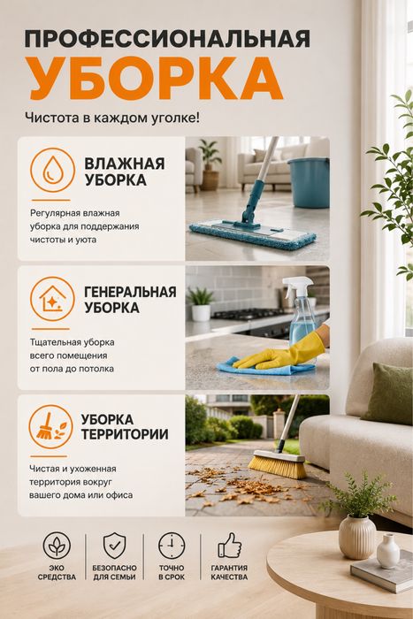 Уборка и химчистка Алматы