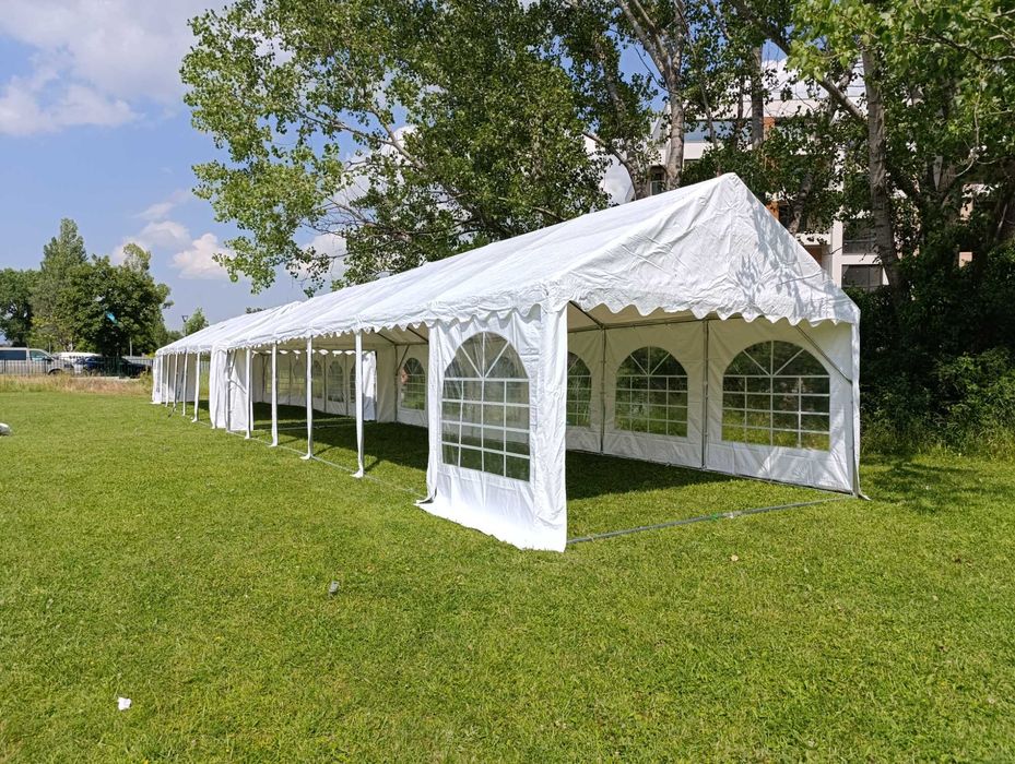 Шатра 3X8 м PROFESSIONAL - 50мм тръби, 100% водоустойчив PVC 550 гр/м2