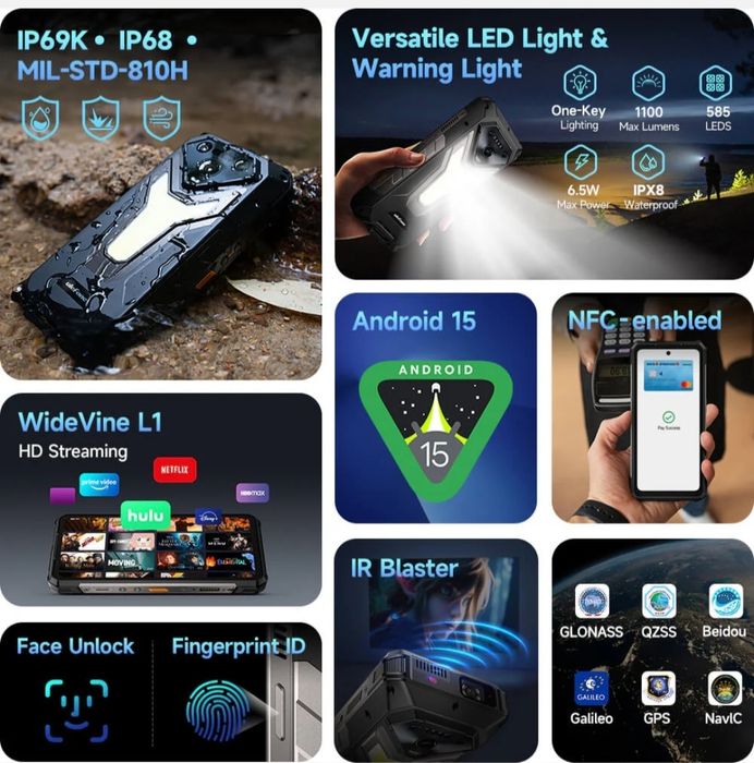 Ulefone armor 34pro plus global version 16+16/512  
Us