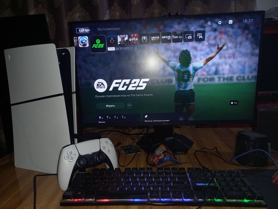 PS5 slim ideal original djoystik bor o'yinlar yozilgan karobka dakumen