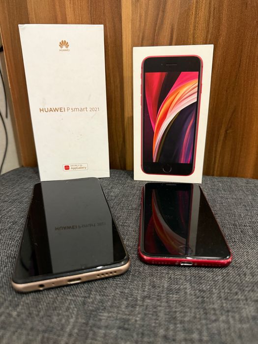 iPhone SE 64GB + Huawei p smart 2021 На страхотна цена