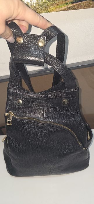 Rucsac piele naturala enzo bertini  convertibil și in poseta