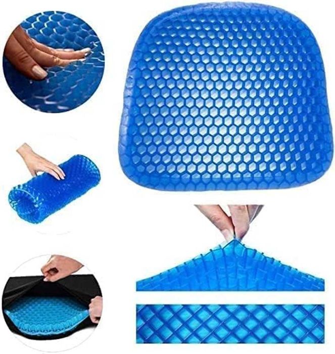 Подложка за седалка със силиконова гел основа, перящ се калъф.