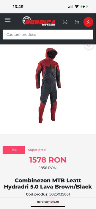 Combinezon Leatt (ATV, Moto, Mtb)