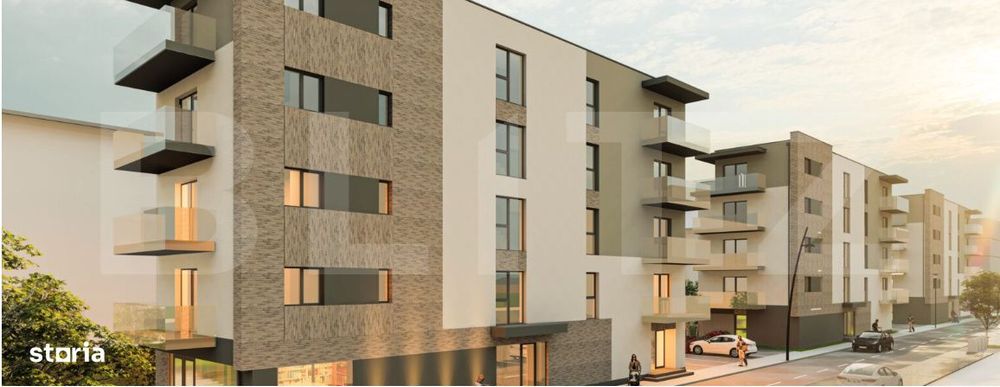 Apartament 2 camere, 43.11 mp, finisat nou, etajul 2, garaj, zona Ceta