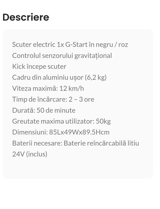 Trotinetă electrică G-start