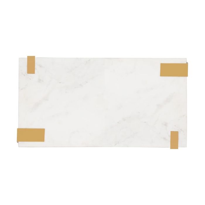 Masa / masuta cafea Mobexpert blat marmura naturala picioare aurii