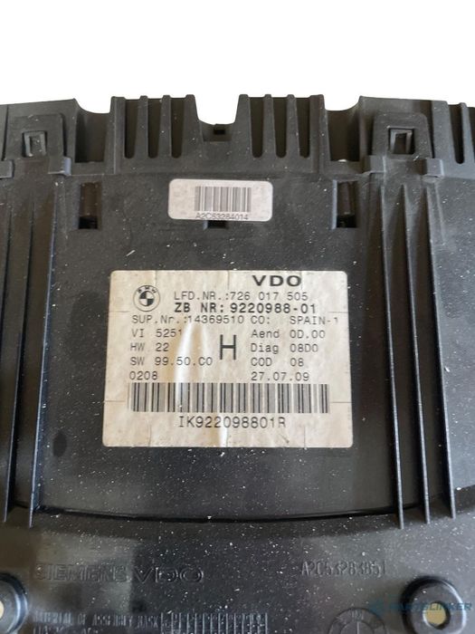 Ceas De Bord Bmw X1 I E84 2009 - 2015 9220988 01