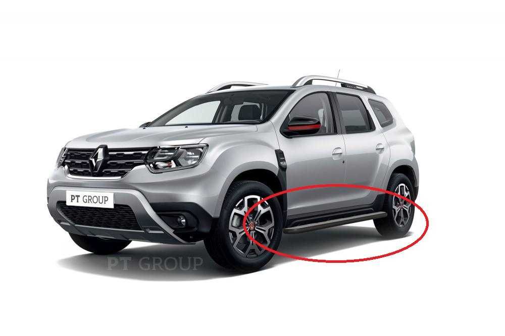 Защита порогов с алюм. площадкой Ø51 мм RENAULT Duster 2021-