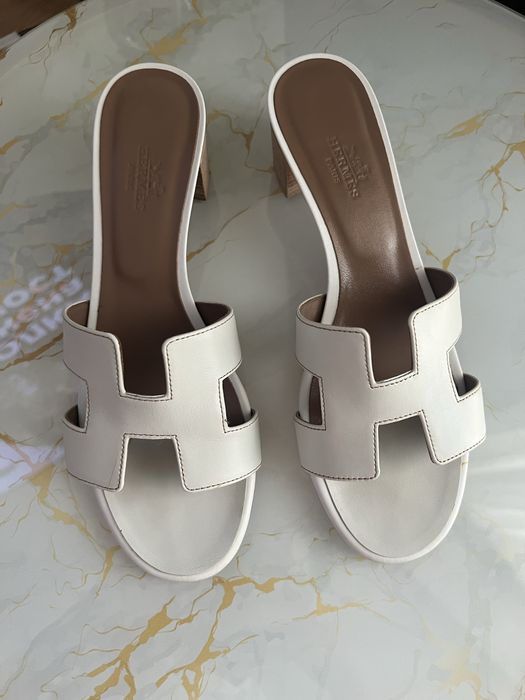 Дамски чехли с ток Hermes