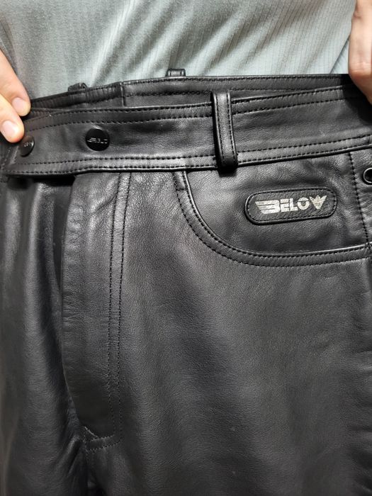 Pantaloni biker piele naturală Below Bikewear, mărime 50