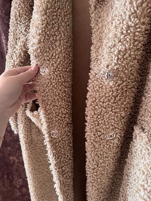 Шубка тэдди бежевая