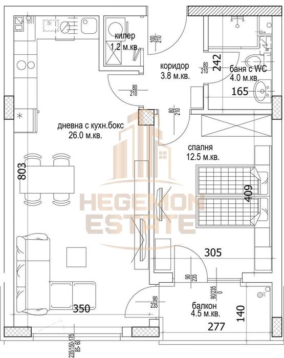 Продава се Двустаен апартамент в Варна, Кайсиева градина - 70 кв.м за 874 €/кв.м - Снимка #2