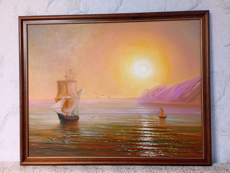 Картина выполнена маслом