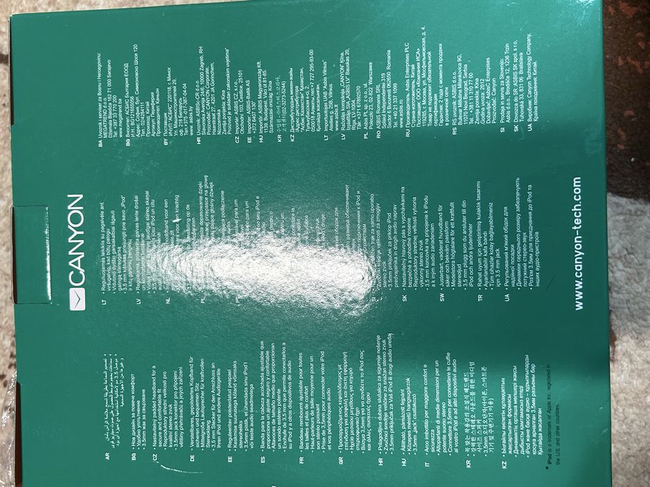 Нови слушалки Canyon CNR-HP03NB с кабел, дължина 1.8 м, черни