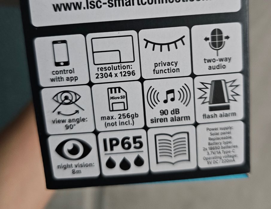 Solar IP Smart Camera LSC Sigilată + acumulator