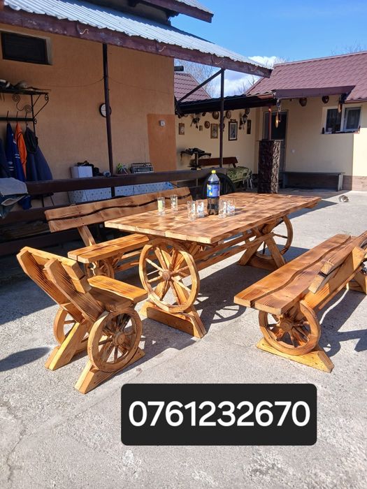 Mobilier rustic pentru exterior