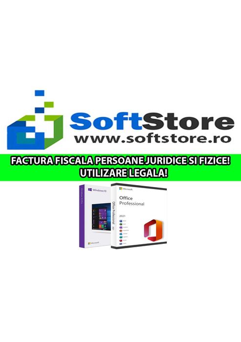 PACHET Licente: Windows 10 Pro + Office 2021 - Factura Firme & PF !!