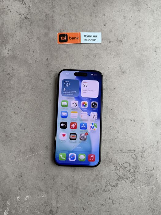 100% 128* iPhone 15 pro* 18€/м Blue Titanium айфон 15 про син