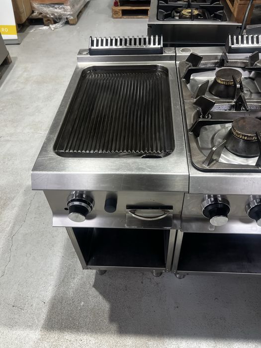 Linie gatit MBM Italia - seria 700 - un aragaz - 2 grill -2 bain marie