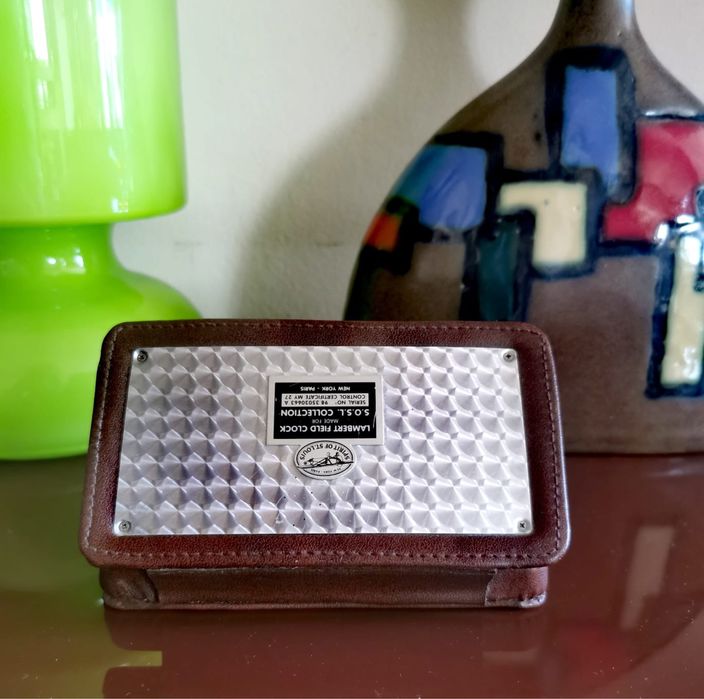 Полеви часовник Lambert колекция SOSL будилник с кожен калъф стомана