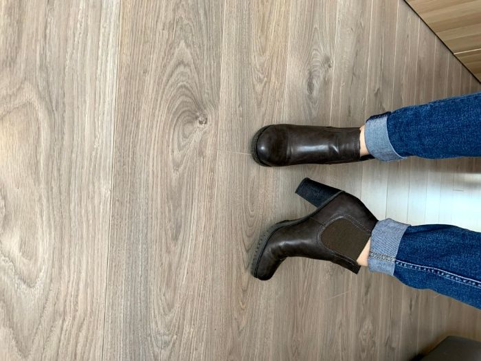 Botine Ghete dama cu toc Gri inchis Marime 37 Noi Deichmann