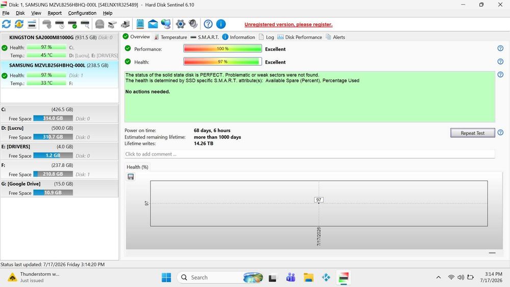 SSD Samsung PM981a NVMe 256GB