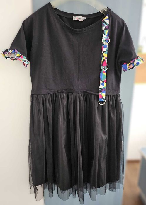 Черна РОКЛЯ  с тюл L/ XL