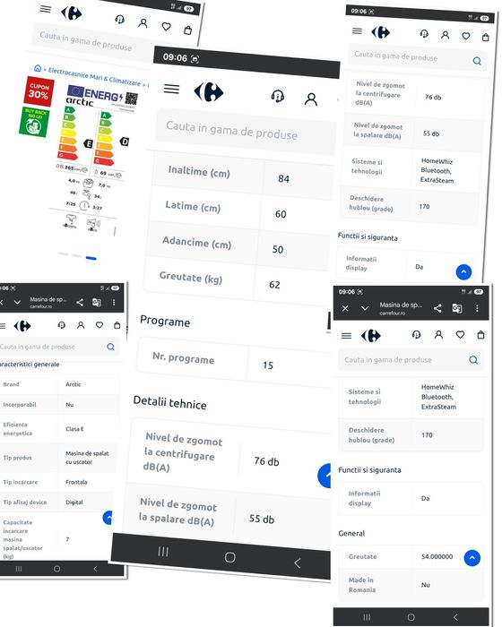 Masina de spalat haine Arctic cu Uscător