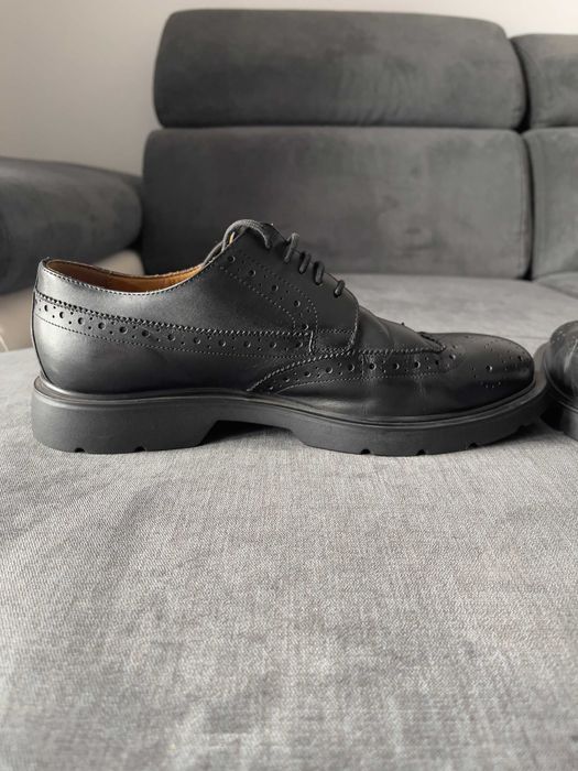 Pantofi Negri Piele Barbati 40