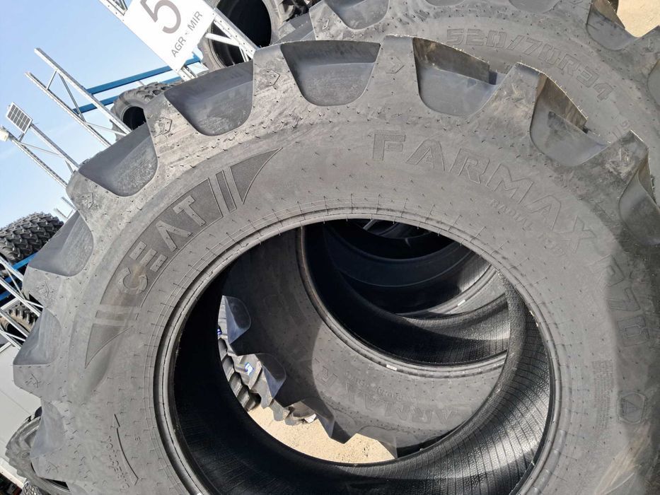 Anvelope noi 520/70R34 CEAT RADIALE cauciucuri tractor spate John Deere New Holland Case IH Fendt Massey Ferguson Deutz-Fahr Claas Kubota Valtra Steyr