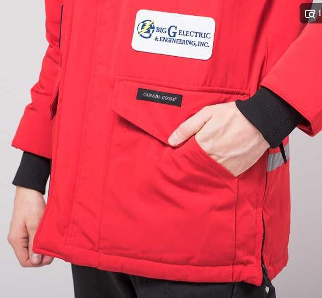 Куртка зимняя Canada Goose цвет Красный Пуховик Доставка M-L разм