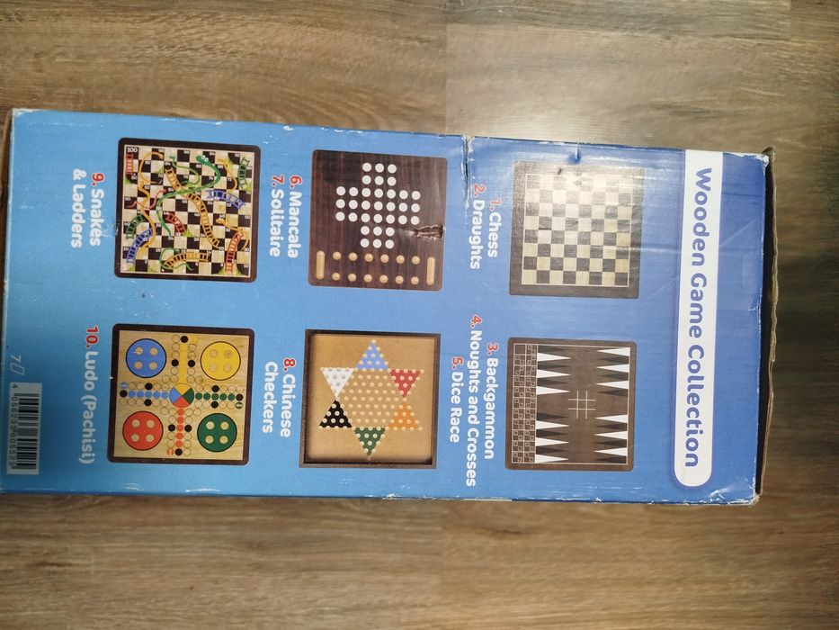 Дървена комбинирана игра 10 в 1 нова