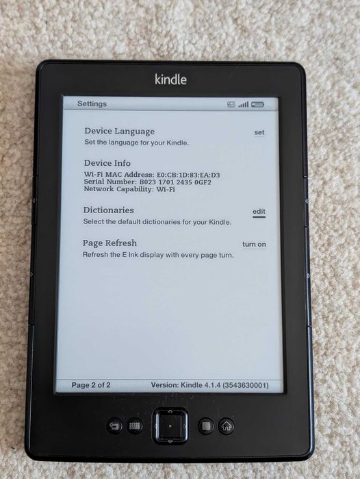 Kindle 4 pentru carti, reviste PDF etc