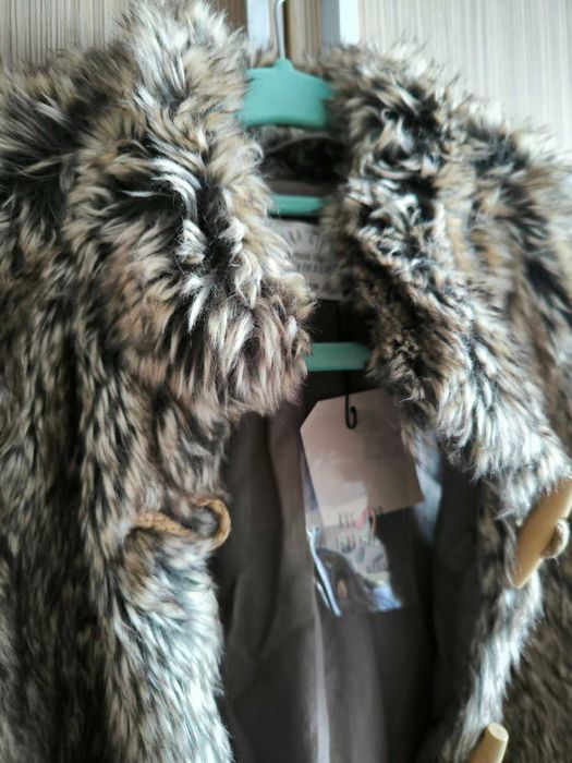 Zara, детски елек Зара, изкуствена кожа косъм - 9-10 г, момиче