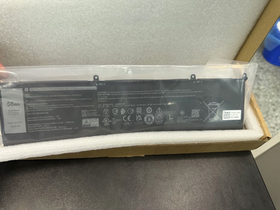 Baterie Originală Dell 8FCTC 56Wh – XPS 9500 / Precision 5550 – Nouă