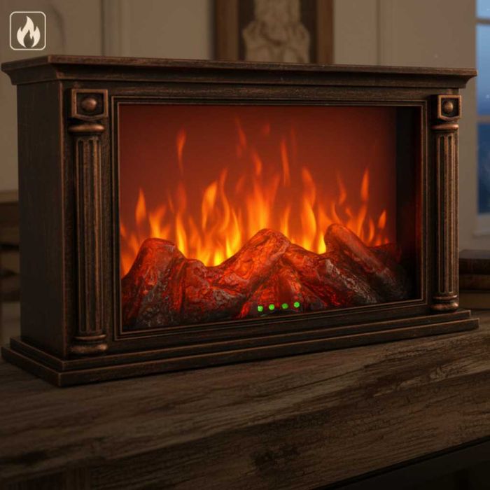 Led камина с ефект на тлеещи въглени