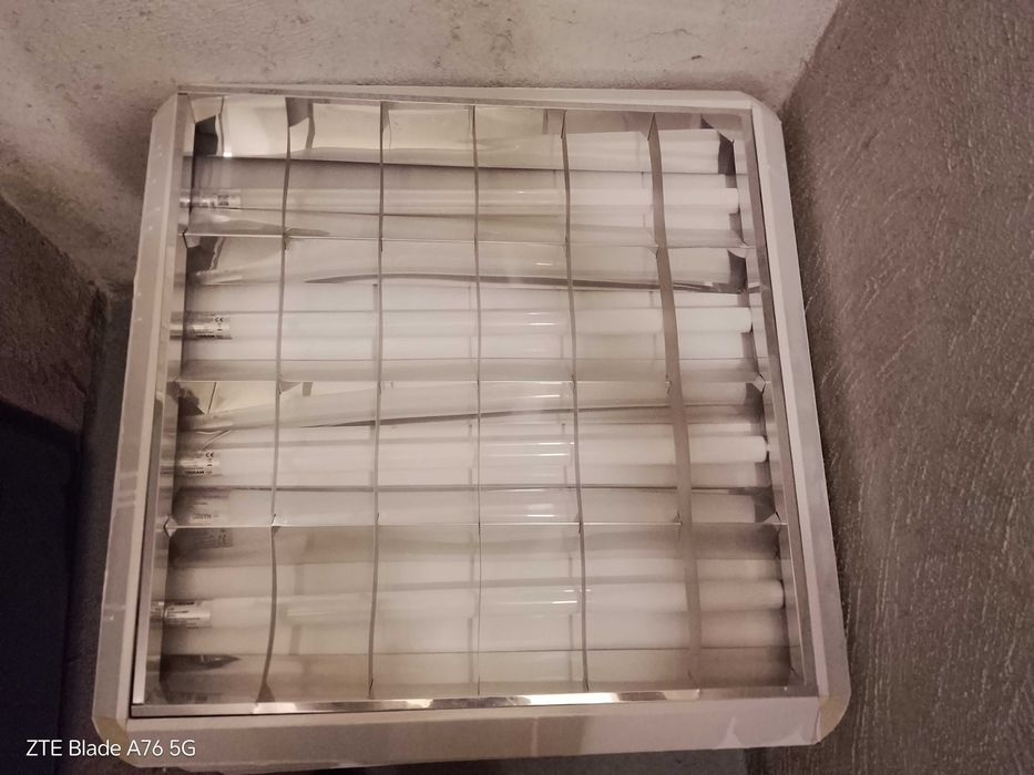 8 бр. Растерни LED лампи 60х60 с пури OSRAM 4000K (за офис, магазин, гараж)