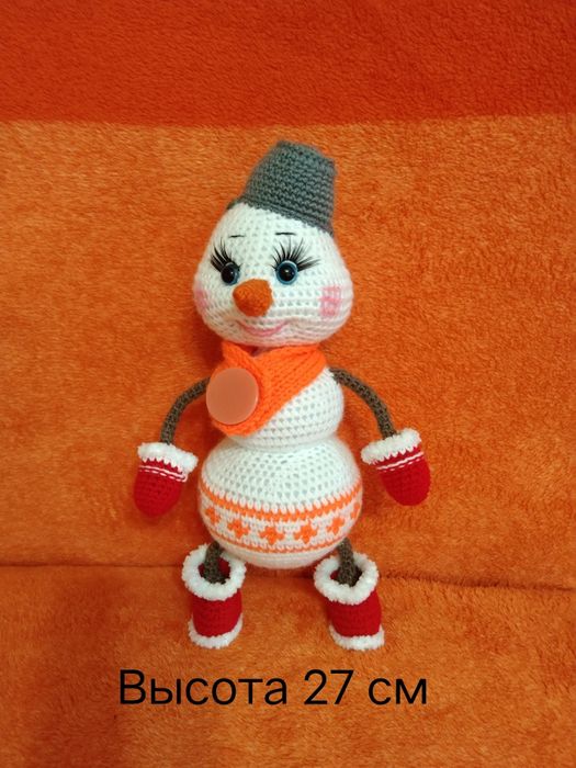 Снеговичок. Вязаные игрушки.