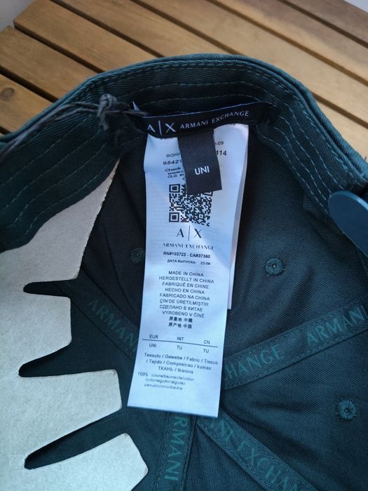 Armani Exchange șapcă unisex verde închis mărime OS noua originala