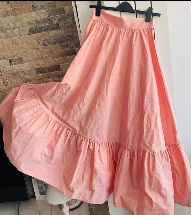 Fusta maxi rose peach deosebita