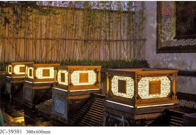 Торшеры, столбы, фонари, светильники с узорами квадрат 20 серия